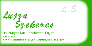 lujza szekeres business card